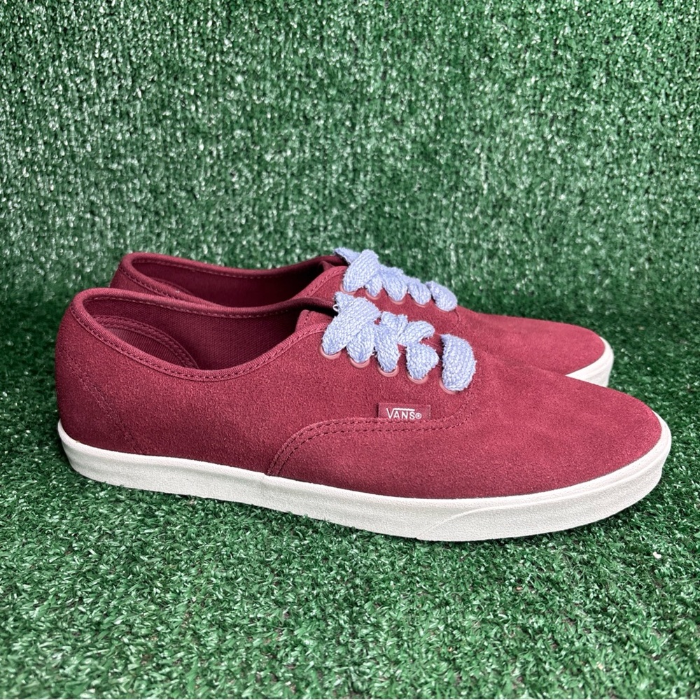 NEW VANS Authentic Low Pro Red Suede Skate Shoes Sneakers Men 8‎ / Women 9.5